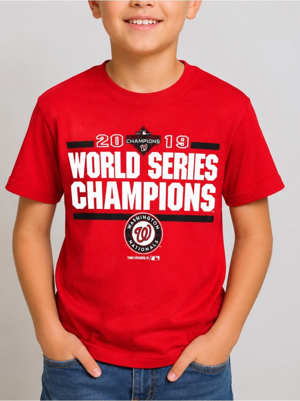 Washington Nationals World Series Champions 2019 T-shirt Size Youth Medium